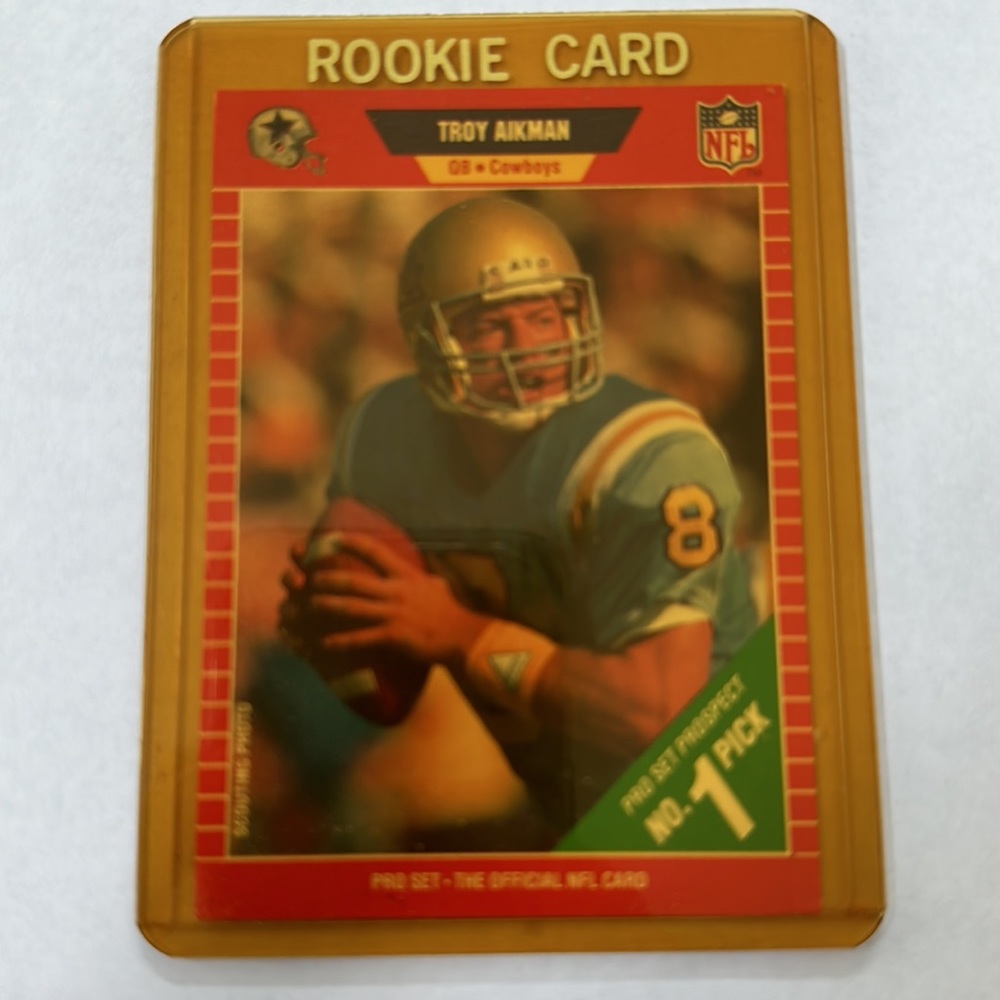 1989 NFL Troy Aikman Football Card